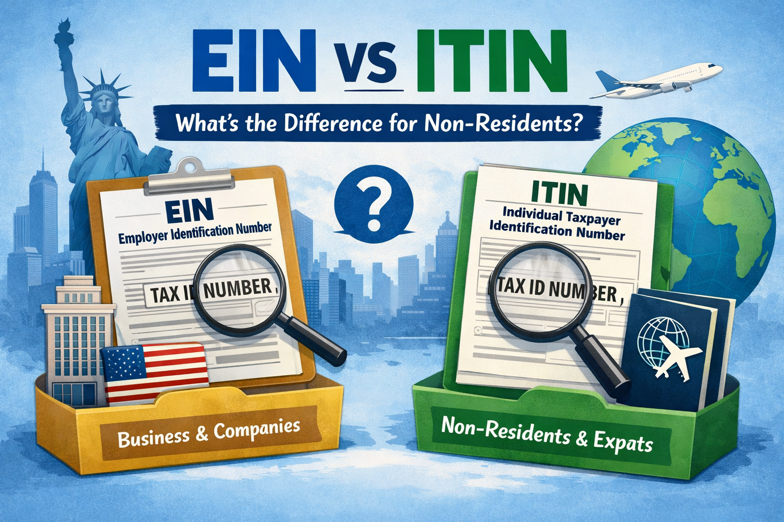 EIN vs ITIN: Key Differences for Non-Residents (2026 Guide)